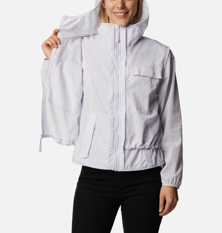 Women's Spring Canyon Wind Interchange Jacket, Color: Purple Tint, image 5