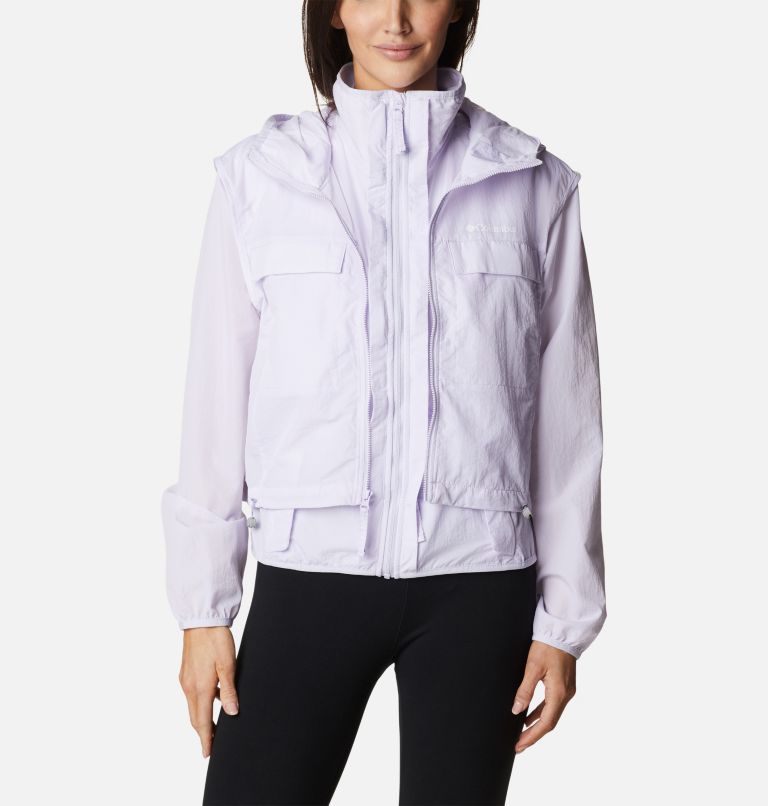 Thumbnail: Chaqueta Spring Canyon Wind 3-in-1 para mujer, Color: Purple Tint, image 7