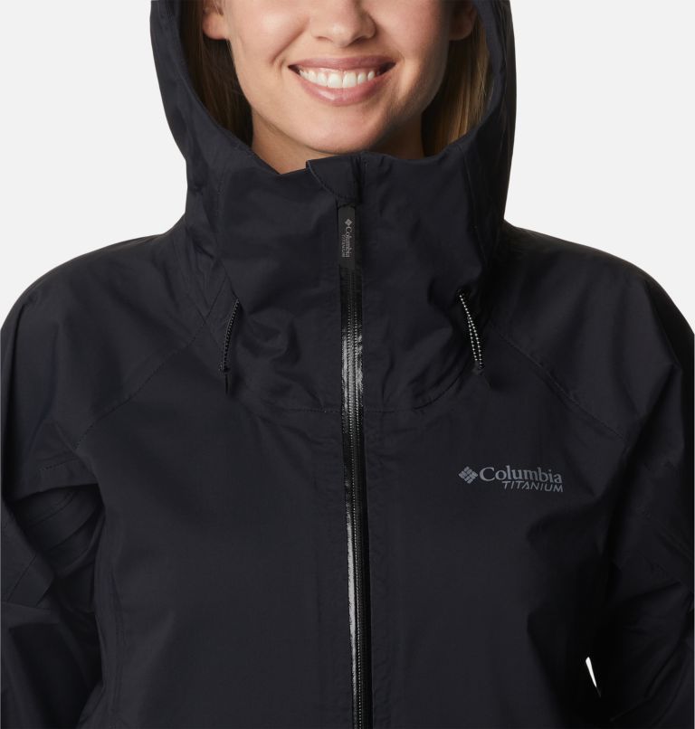 Columbia rain outlet jacket womens black