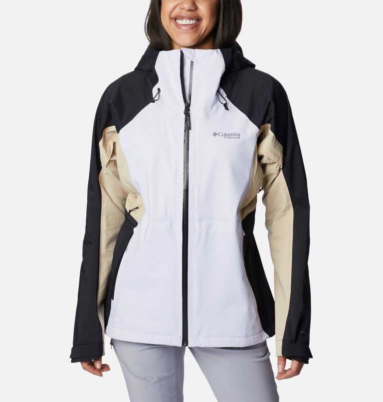 Thumbnail: Chaqueta impermeable Mazama Trail para mujer, Color: Purple Tint, Black, Ancient Fossil, image 1