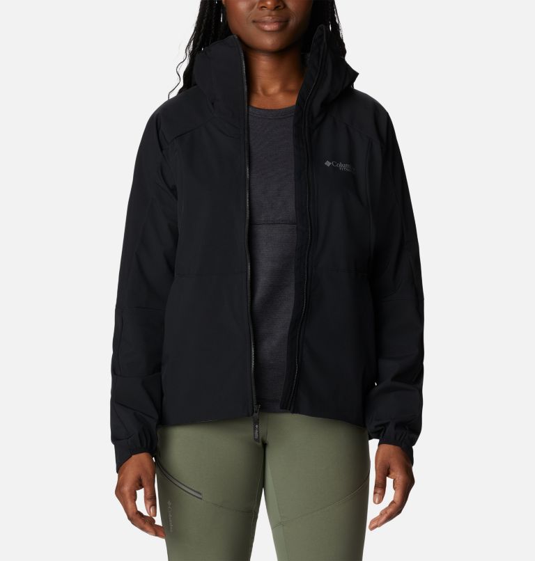 Thumbnail: Women's Platinum Peak Softshell Jacket, Color: Black, image 6