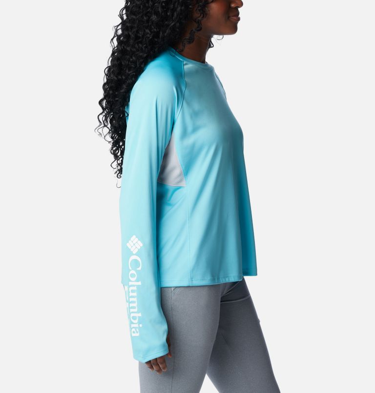 Chandail à manches longues aéré PFG Tidal Tee Femme, Color: Opal Blue, image 3
