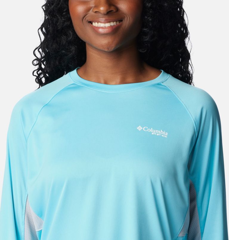 Chandail à manches longues aéré PFG Tidal Tee Femme, Color: Opal Blue, image 4