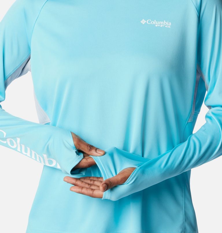 Chandail à manches longues aéré PFG Tidal Tee Femme, Color: Opal Blue, image 6