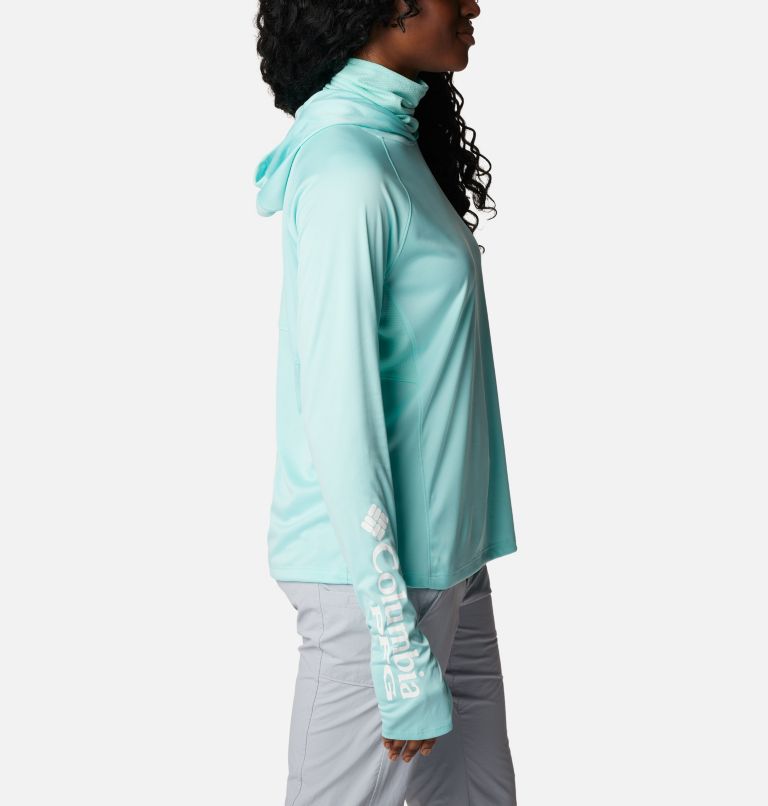 Tidal Tee Vent Hoodie | 499 | XXL, Color: Gulf Stream, White Logo, image 3