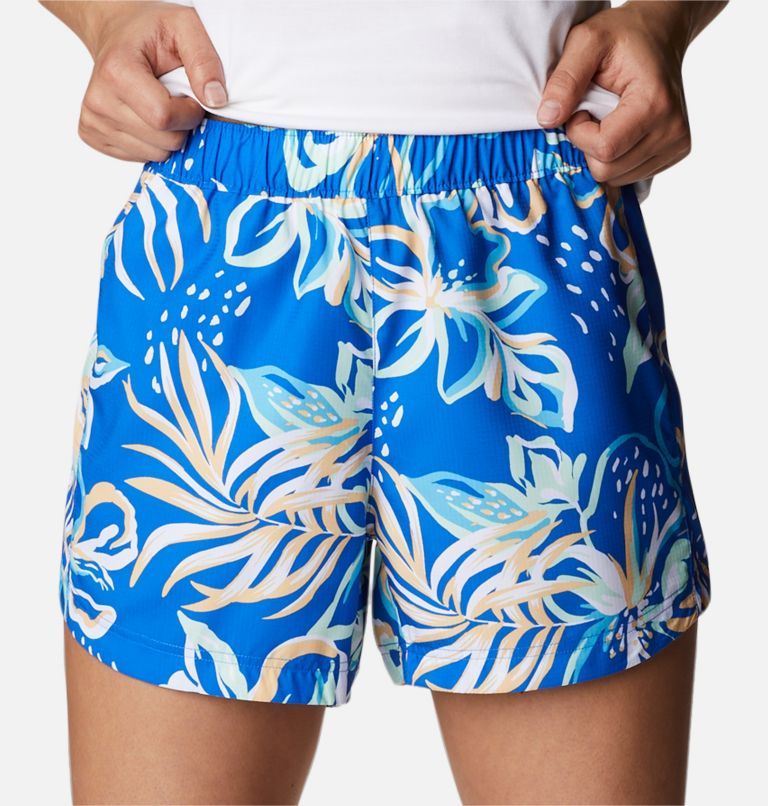 Thumbnail: Women's PFG Super Tamiami Pull-On Shorts, Color: Blue Macaw Tropic Multilines, image 4