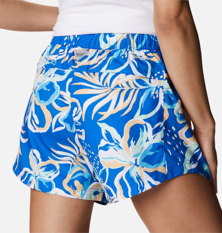 Thumbnail: Women's PFG Super Tamiami Pull-On Shorts, Color: Blue Macaw Tropic Multilines, image 5
