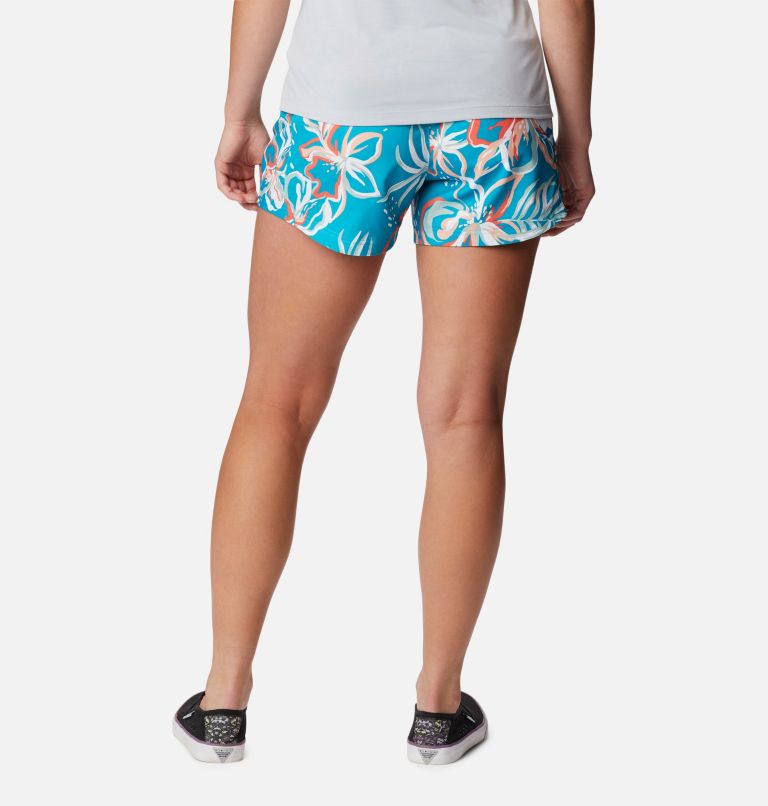 Women's PFG Super Tamiami Pull-On Shorts, Color: Ocean Teal Tropic Multilines, image 2