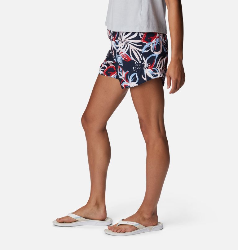 Women's PFG Super Tamiami Pull-On Shorts, Color: Collegiate Navy Tropic Multilines, image 3