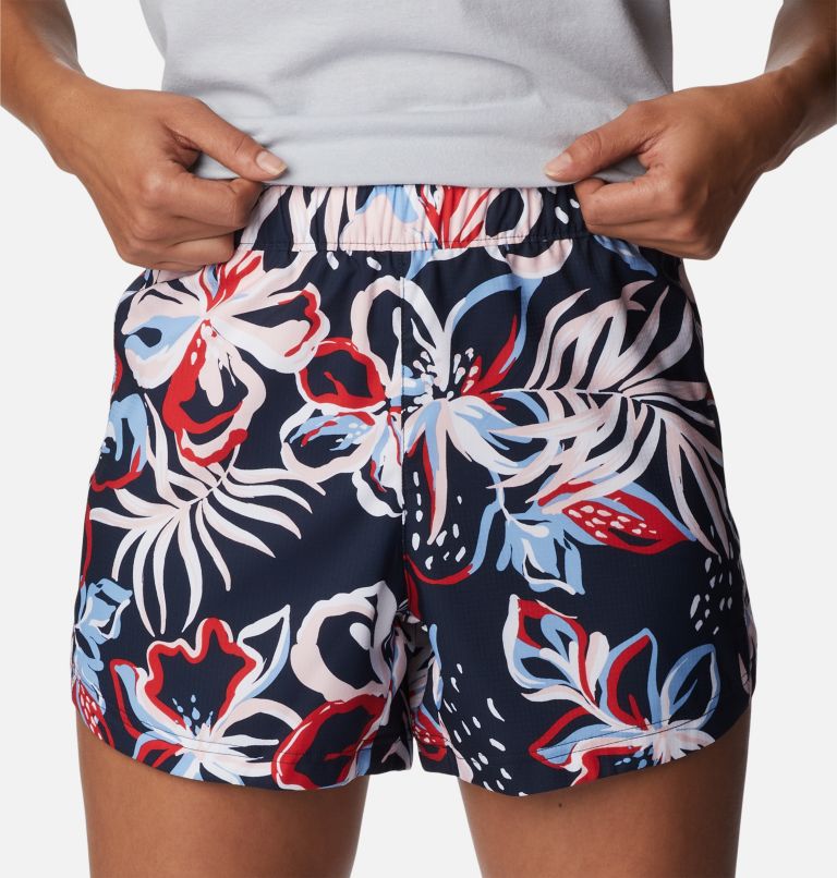 Women's PFG Super Tamiami Pull-On Shorts, Color: Collegiate Navy Tropic Multilines, image 4