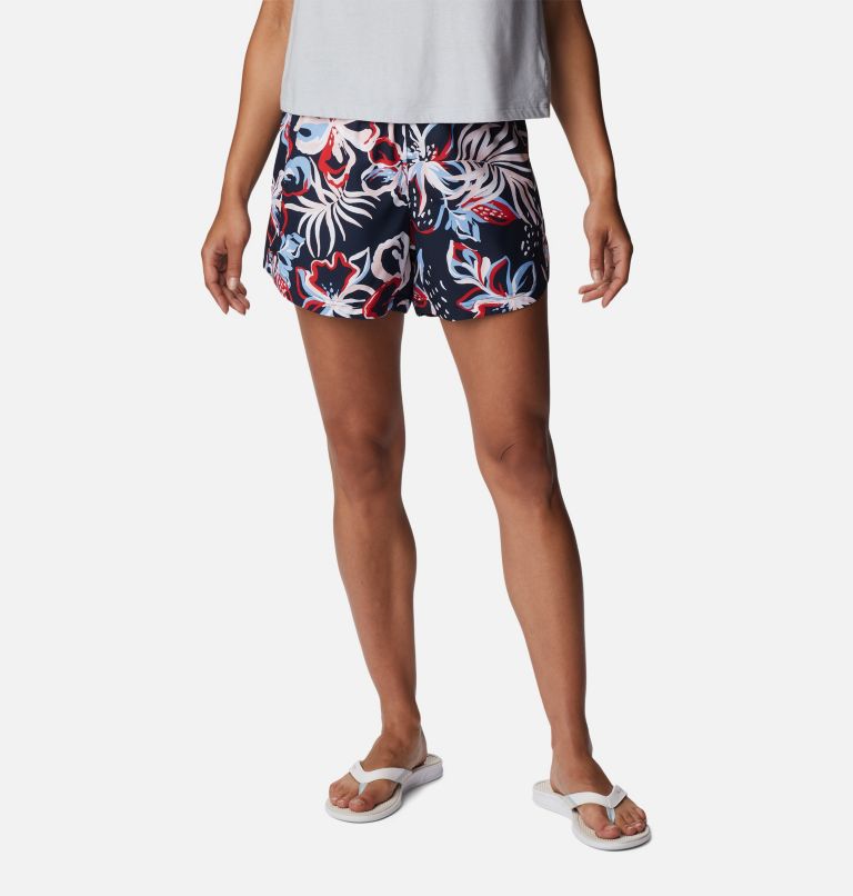 Women's PFG Super Tamiami Pull-On Shorts, Color: Collegiate Navy Tropic Multilines, image 1