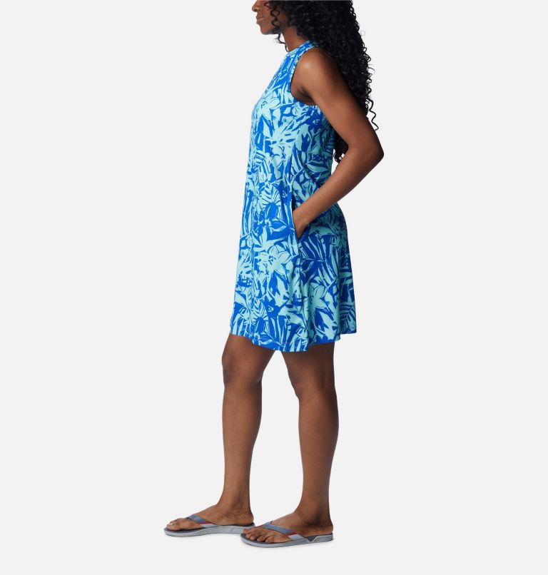 Women's PFG Freezer Tank Dress, Color: Blue Macaw Palmtropics, image 3