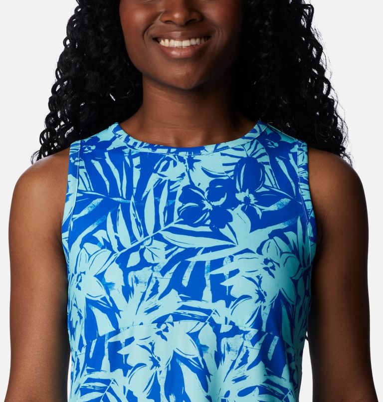 Thumbnail: Women's PFG Freezer Tank Dress, Color: Blue Macaw Palmtropics, image 4