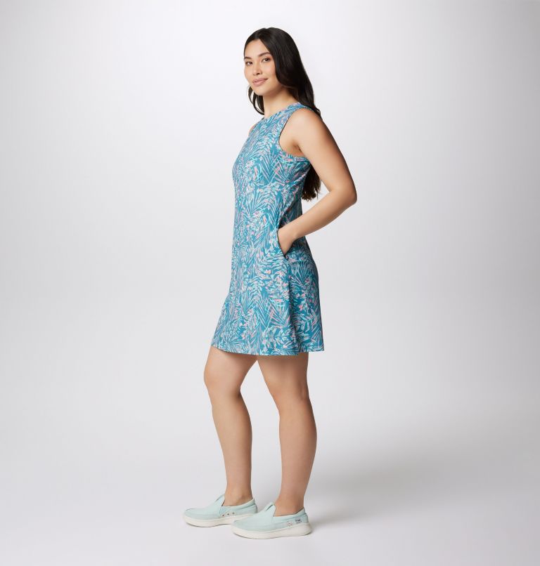 Women's PFG Freezer Tank Dress, Color: Canyon Blue Serenoa, image 4