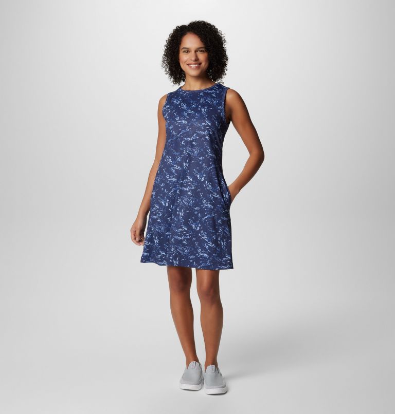 Women's PFG Freezer Tank Dress, Color: Nocturnal Winding Waters, image 1