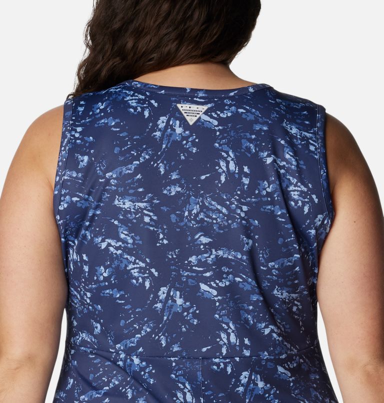Women's PFG Freezer Tank Dress - Plus Size, Color: Nocturnal Winding Waters, image 5