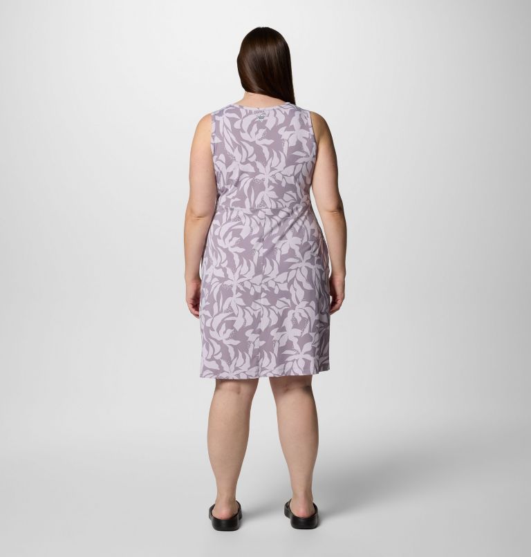 Women's PFG Freezer Tank Dress - Plus Size, Color: Shale Purple Broadleaf, image 2
