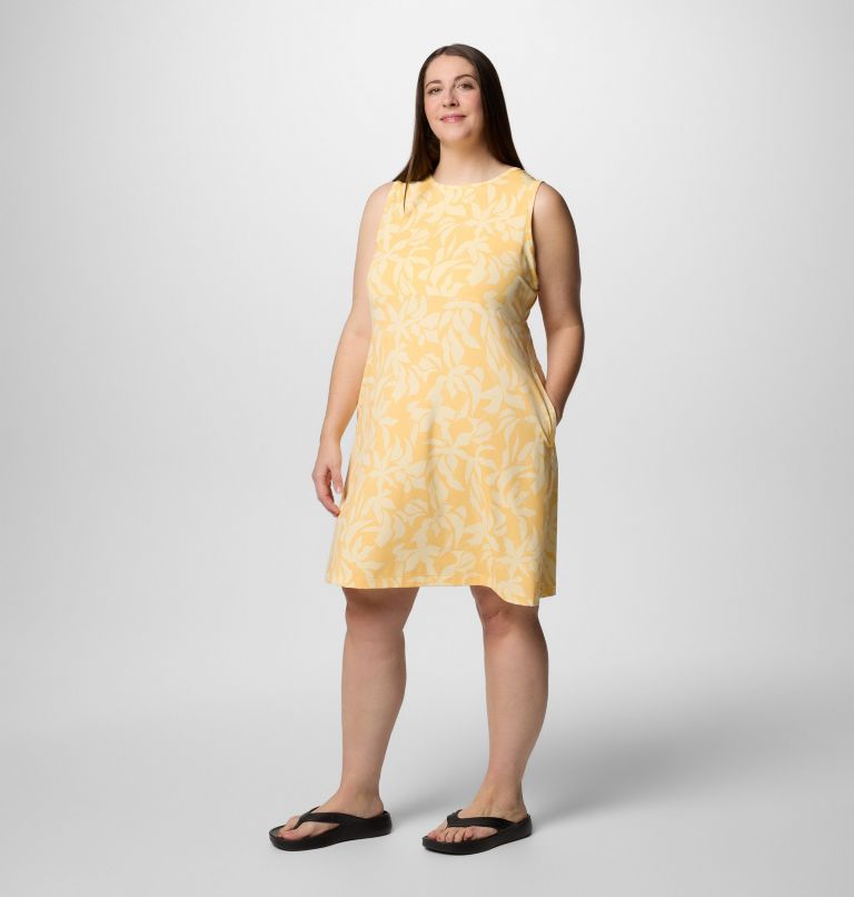 Women's PFG Freezer Tank Dress - Plus Size, Color: Cocoa Butter Broadleaf, image 6