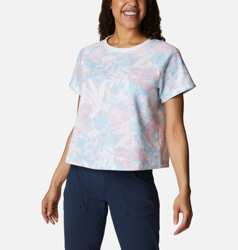 Thumbnail: Women's PFG Slack Water French Terry Shirt, Color: White Skydye, image 6