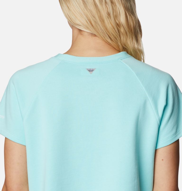 Thumbnail: Women's PFG Slack Water French Terry Shirt, Color: Gulf Stream, image 5