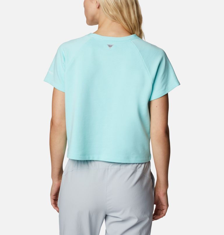 Women's PFG Slack Water French Terry Shirt, Color: Gulf Stream, image 2