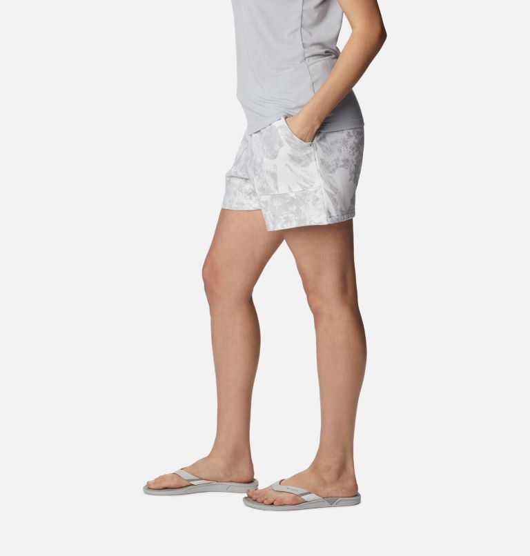 Women's PFG Slack Water French Terry Shorts, Color: Cool Grey Skydye, image 3