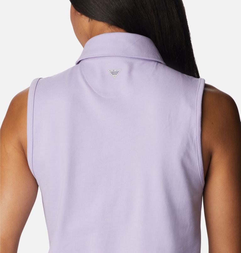 Thumbnail: Women's PFG Sun Drifter Sleeveless Polo, Color: Soft Violet, image 5