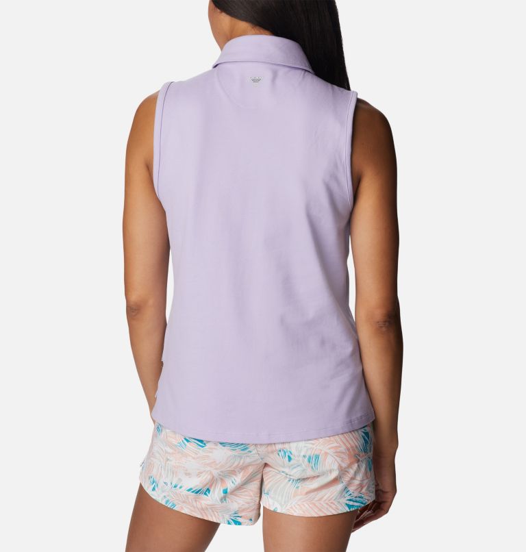 Thumbnail: Women's PFG Sun Drifter Sleeveless Polo, Color: Soft Violet, image 2