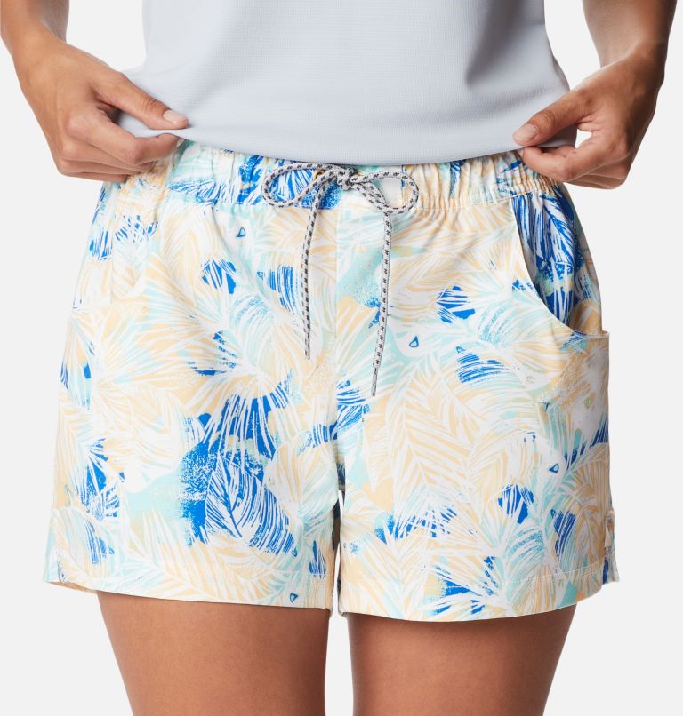Thumbnail: Women's PFG Super Slack Water Stretch Water Shorts, Color: Blue Macaw Tropic Blend, image 4