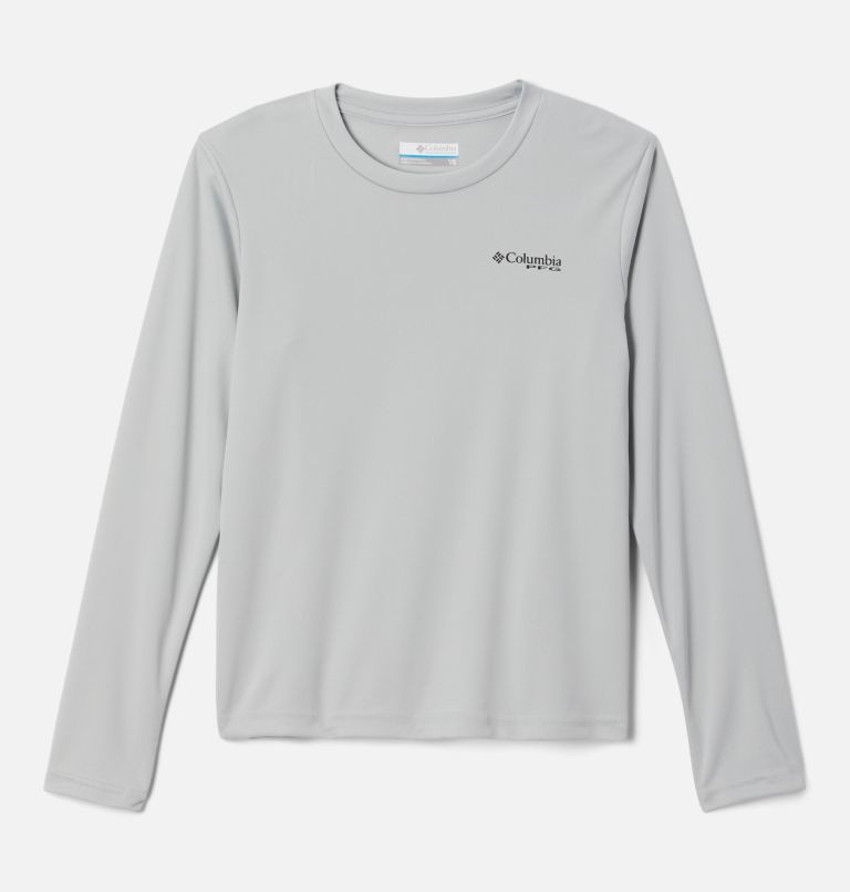 Boys' PFG Terminal Tackle Elements Long Sleeve Shirt, Color: Cool Grey, PFG Elements, image 1