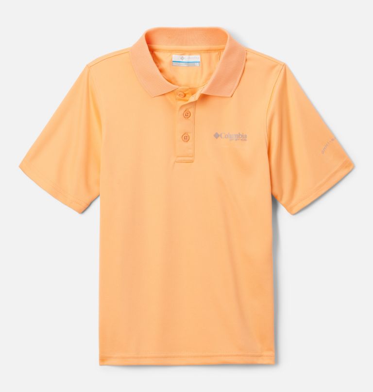 Boys' PFG Slack Tide Polo, Color: Bright Nectar, image 1