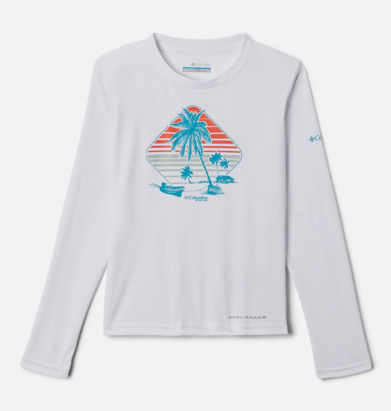 Girls' PFG Tidal Tee™ Panga Palms Diamond Long Sleeve Shirt 1
