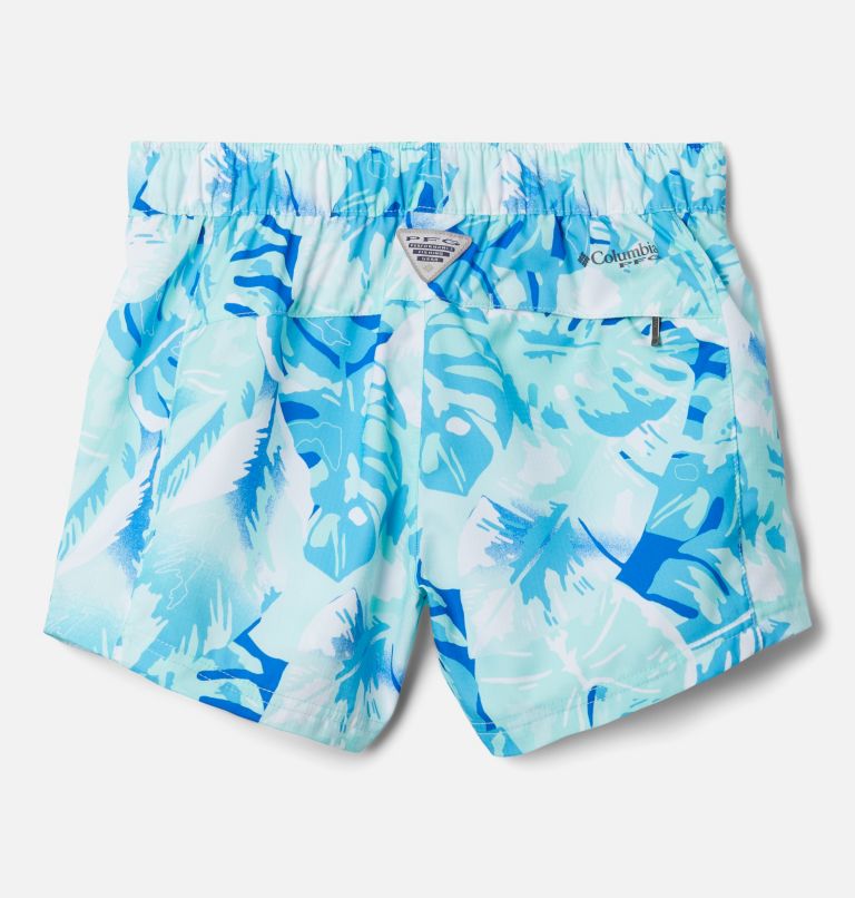Girls' PFG Super Tamiami Pull-On Shorts, Color: Gulf Stream Philo Palms, image 2