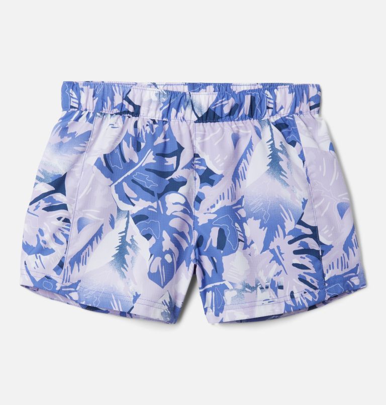 Girls' PFG Super Tamiami Pull-On Shorts, Color: Violet Sea Philo Palms, image 1