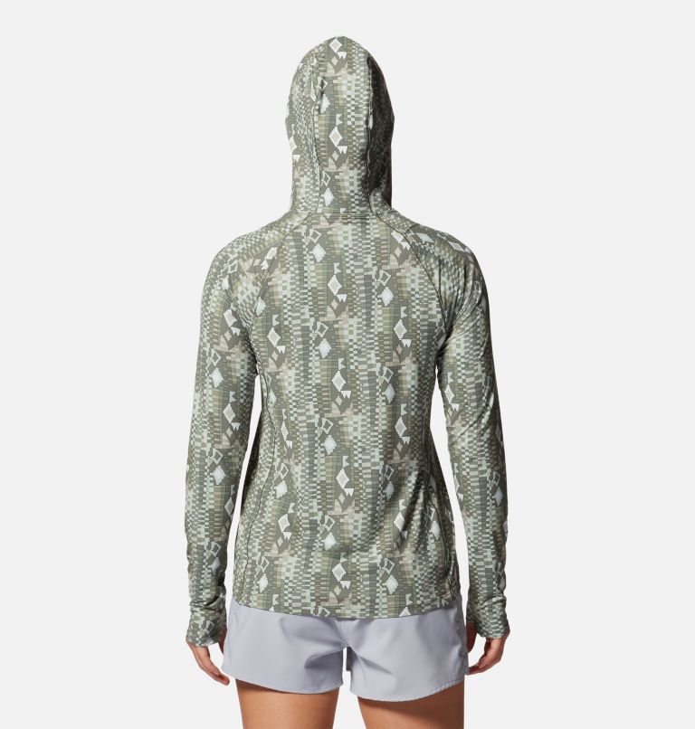 Women's Crater Lake Active Hoody, Color: Mantis Geos Print, image 2