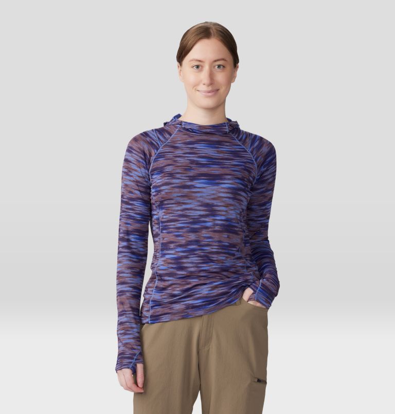 Women's Crater Lake  Active Hoody, Color: Berry Vivid Frequency Print, image 6