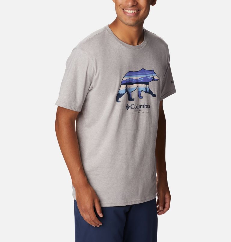 Thumbnail: Men's Rockaway River Outdoor Short Sleeve Shirt, Color: Columbia Grey Hthr, Scenic Stroll Grx, image 5