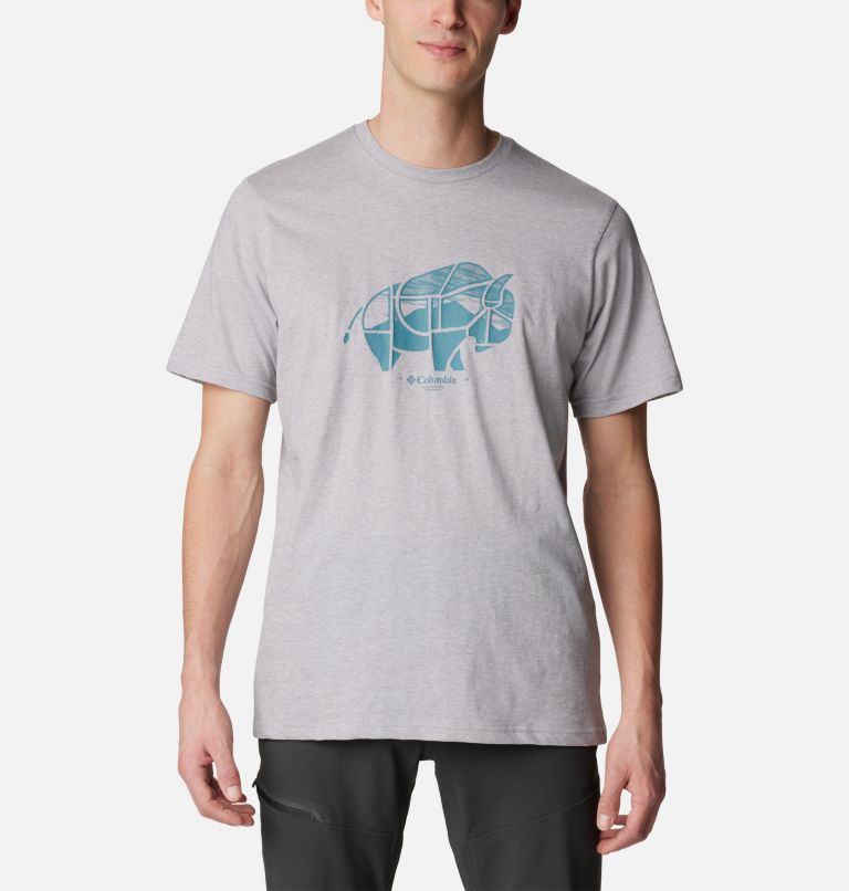Men's Rockaway River Outdoor T-Shirt, Color: Columbia Grey Heather, Range Roamer, image 1