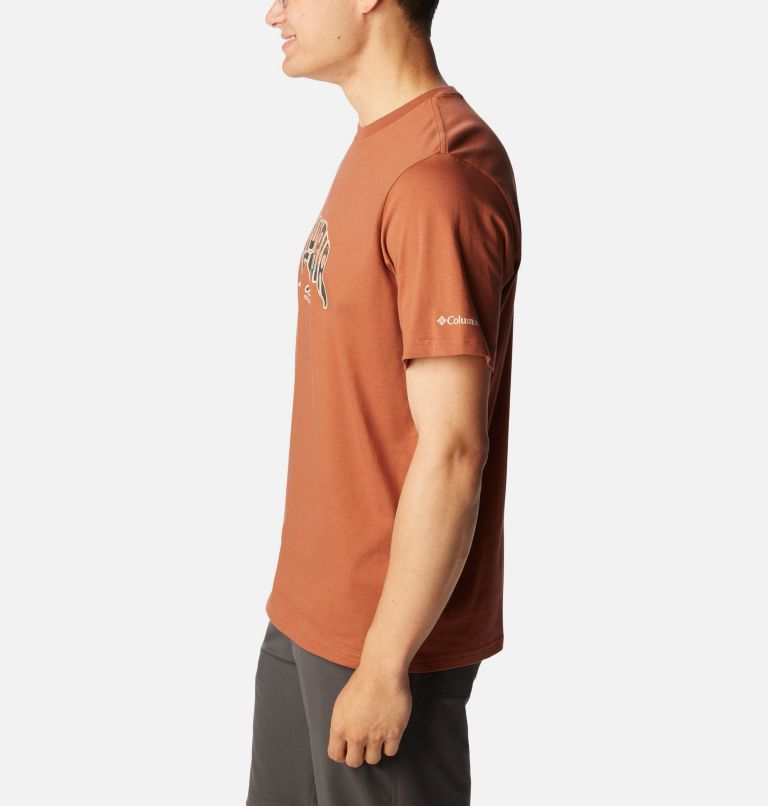 Men's Rockaway River Outdoor T-Shirt, Color: Auburn, Bearly Stroll, image 3