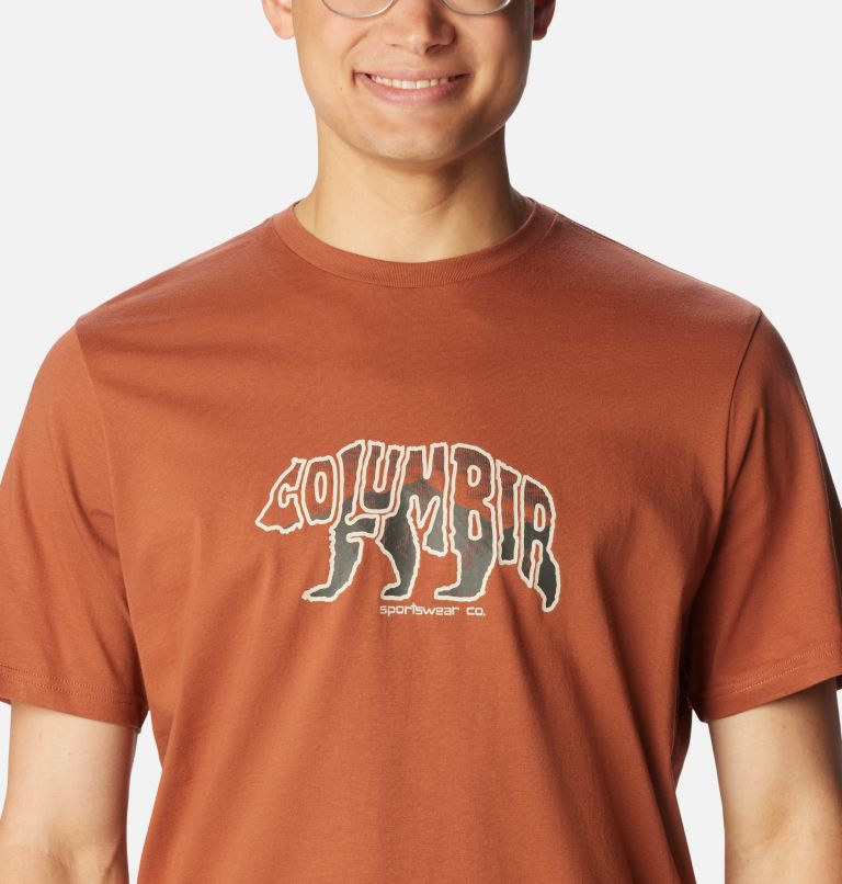Men's Rockaway River Outdoor T-Shirt, Color: Auburn, Bearly Stroll, image 4