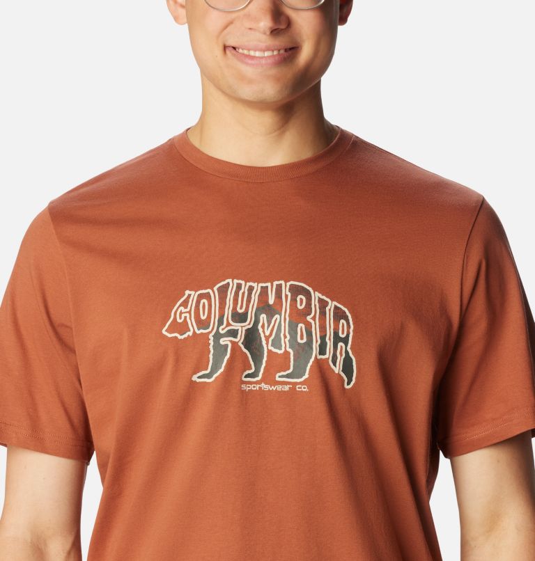 Thumbnail: Men's Rockaway River Outdoor T-Shirt, Color: Auburn, Bearly Stroll, image 4