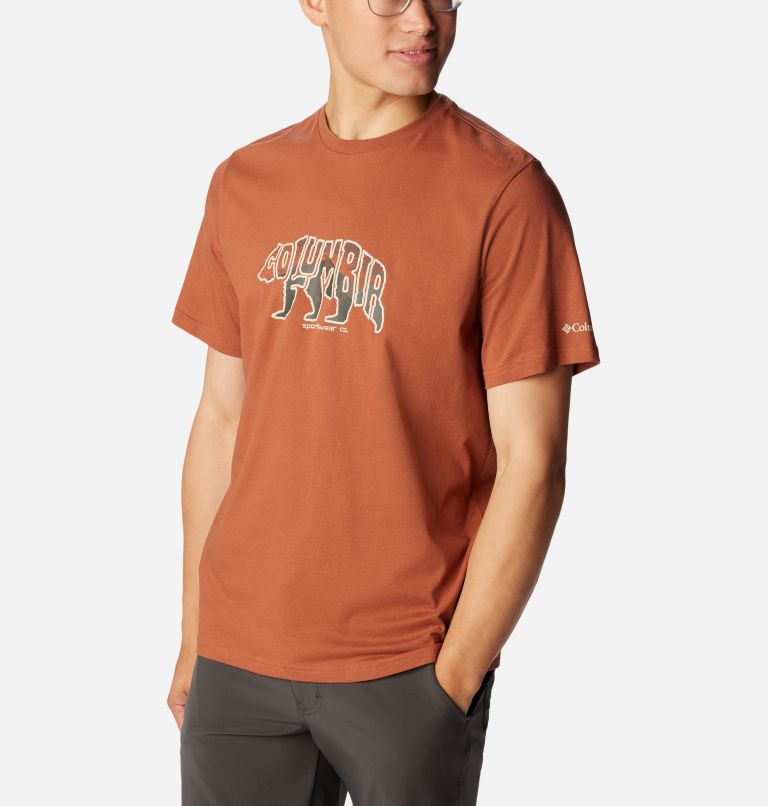 Men's Rockaway River Outdoor T-Shirt, Color: Auburn, Bearly Stroll, image 5