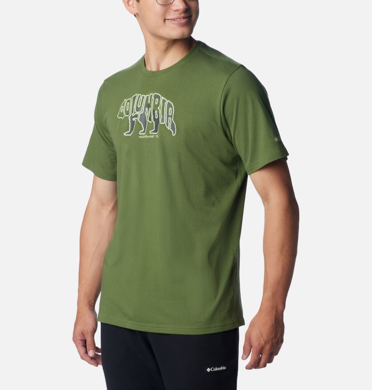 Thumbnail: Men's Rockaway River Outdoor Short Sleeve Shirt, Color: Canteen, Bearly Stroll, image 5