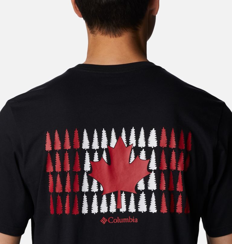 Men's Rockaway River Country T-Shirt, Color: Black, CAN Timberline Flag Graphic, image 5