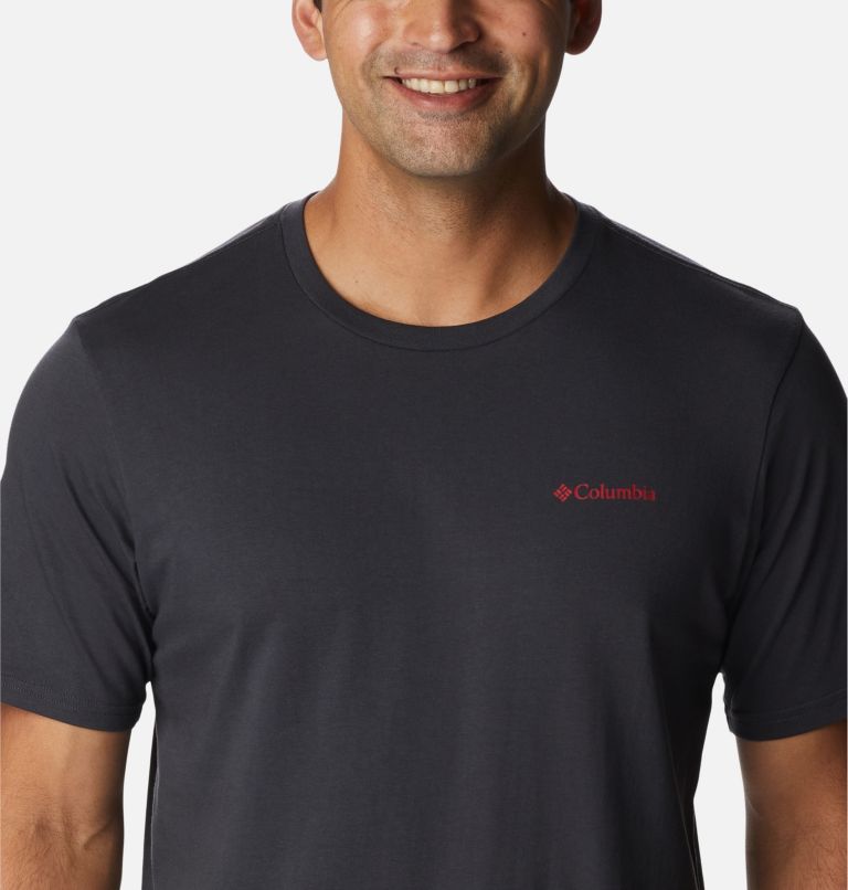 Men's Rockaway River Country T-Shirt, Color: Shark, Canada Lakescape Graphic, image 4