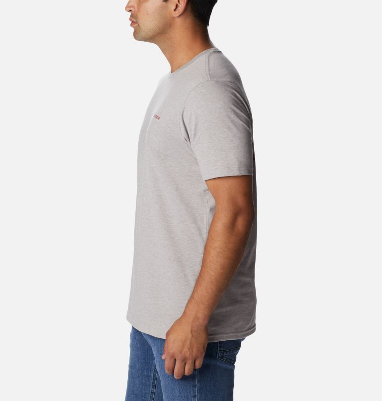 Men's Rockaway River Country T-Shirt - Tall, Color: Columbia Grey Hthr, CAN Timberline Flag, image 3