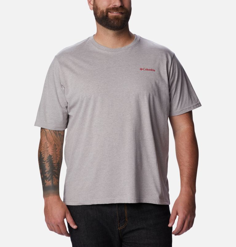 Thumbnail: T-shirt Rockaway River Country Homme - Tailles fortes, Color: Columbia Grey Hthr, CAN Timberline Flag, image 1