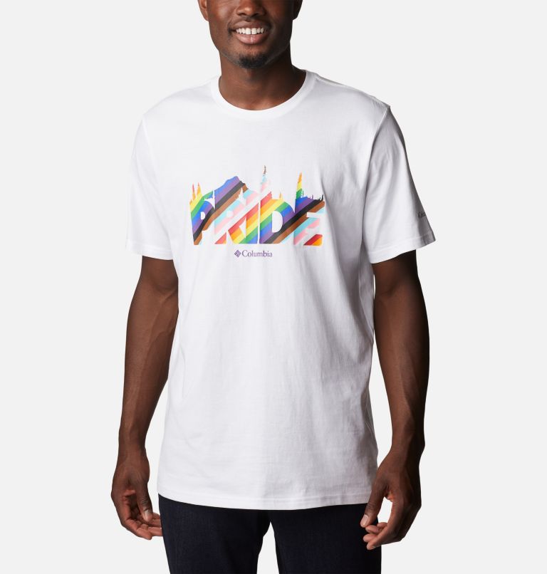 Thumbnail: Men's Wild Places T-Shirt - Tall, Color: White, Outdoorsy Pride, image 1