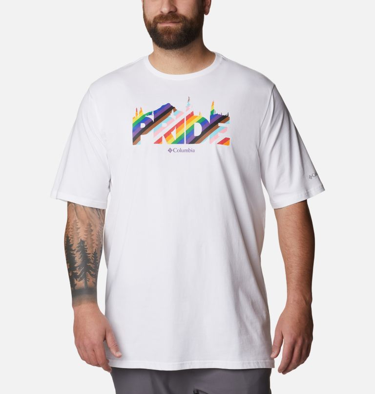 Thumbnail: Men's Wild Places T-Shirt - Big, Color: White, Outdoorsy Pride, image 1