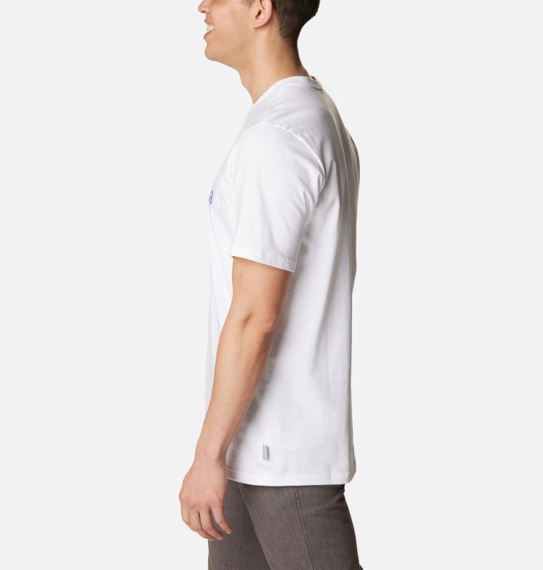 Camiseta con logotipo Explorers Canyon para hombre, Color: White, Jubilant Flower Graphic, image 3
